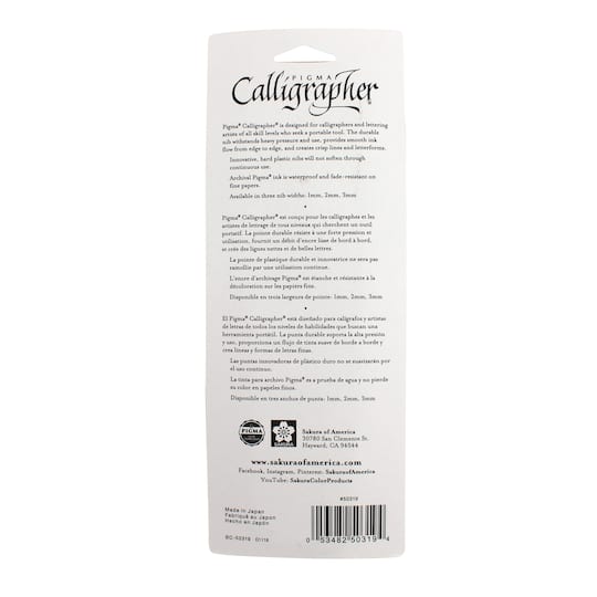 Pigma® Calligrapher® Black Pen Set